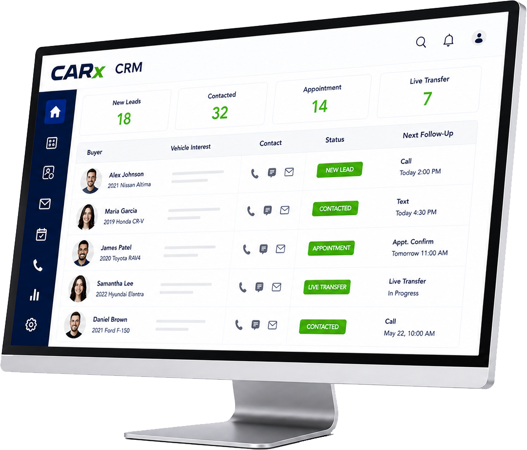 CARx CRM monitor preview